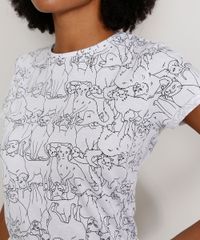 Camiseta-Feminina-Estampada-Manga-Curta-de-Gatos-Decote-Redondo-Branca-9973619-Branco_5