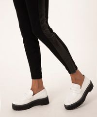 Calca-Legging-Feminina-com-Faixa-Lateral-em-Suede-Preta-9851984-Preto_4