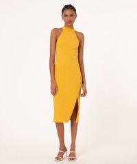 Vestido-Midi-Halter-Neck-Canelado-com-Fenda-Mostarda-9994206-Mostarda_3