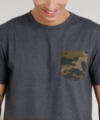 Camiseta-Masculina-com-Bolso-Estampado-Camuflado-Manga-Curta-Gola-Careca-Cinza-Mescla-Escuro-9293675-Cinza_Mescla_Escuro_4