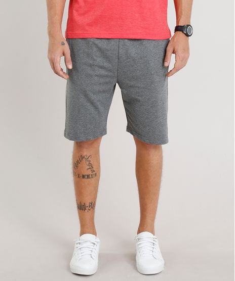Bermuda-Masculina-Esportiva-Ace-em-Moletom--Cinza-Mescla-Escuro-9305119-Cinza_Mescla_Escuro_1