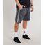 Bermuda-Masculina-em-Moletom-com-Faixas-Laterais-Cinza-Mescla-Escuro-9301411-Cinza_Mescla_Escuro_1