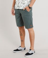 Bermuda-Masculina-com-Cordao-e-Bolsos-Verde-Escuro-9292945-Verde_Escuro_1