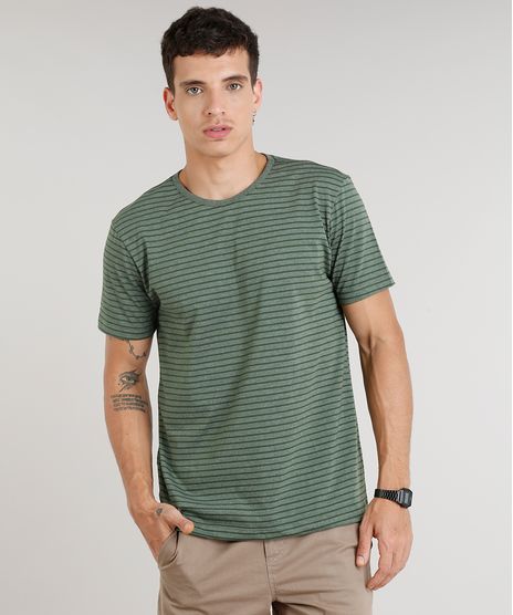 Camiseta-Masculina-Basica-Listrada-Manga-Curta-Gola-Careca--Verde-Escuro-8551673-Verde_Escuro_1