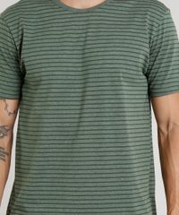 Camiseta-Masculina-Basica-Listrada-Manga-Curta-Gola-Careca--Verde-Escuro-8551673-Verde_Escuro_4