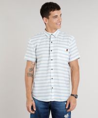Camisa-Masculina-Listrada-com-Bolso-Manga-Curta-em-Linho-Off-White-9334906-Off_White_1