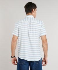 Camisa-Masculina-Listrada-com-Bolso-Manga-Curta-em-Linho-Off-White-9334906-Off_White_2