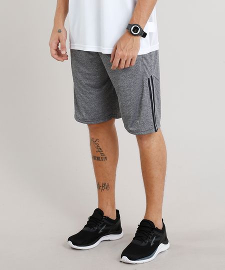 Bermuda-Masculina-Esportiva-de-Treino-Ace-com-Listras-Laterais-Cinza-Mescla-8525016-Cinza_Mescla_1