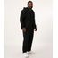 Calça Plus Size de Moletom Básica Preta Masculina