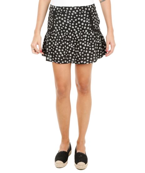 Saia-Estampada-de-Margaridas-Preta-8089023-Preto_1