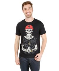 Camiseta-com-Estampa-de-Esqueleto-Preta-8170505-Preto_1