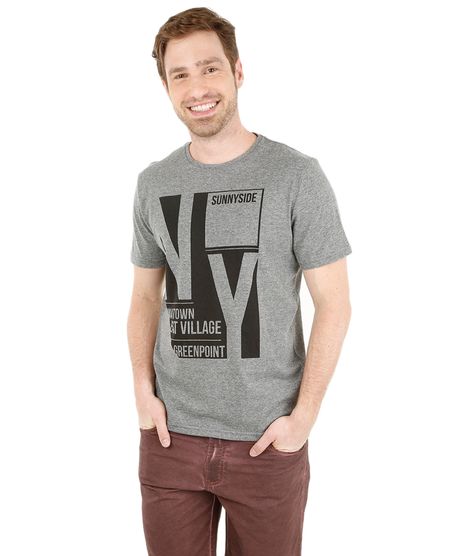 Camiseta-com-Estampa--NY--Cinza-Mescla-8167960-Cinza_Mescla_1