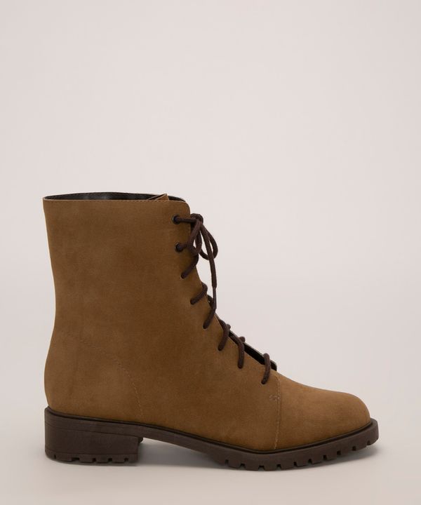 bota coturno cano médio oneself bege 35