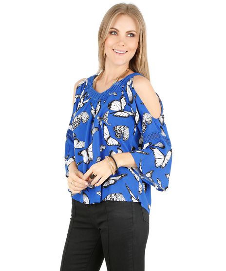 Blusa-Open-Shoulder-Estampada-de-Borboletas-Azul-Claro-8070674-Azul_Claro_1
