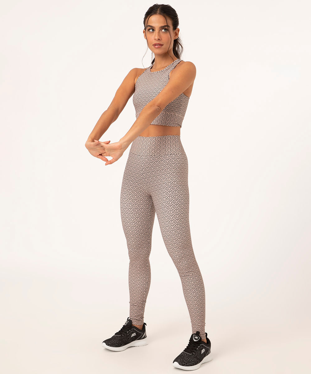 calça legging poá esportivo ace multicor