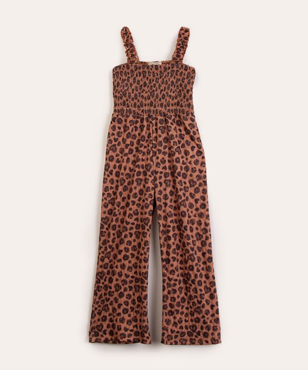 macacão infantil animal print marrom 6