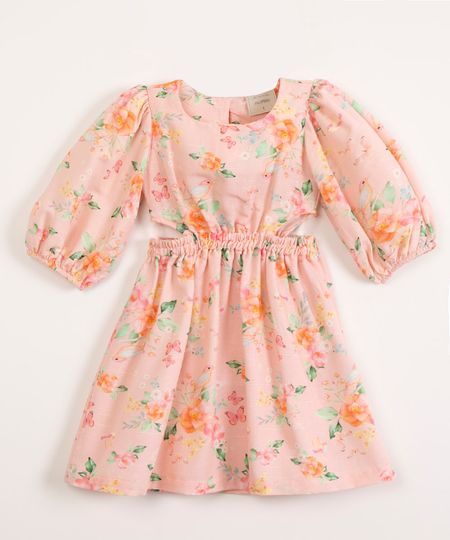 vestido-infantil-manga-curta-bufante-passaro--rosa-1021990-Rosa_1 vestido-infantil-manga-curta-bufante-passaro--rosa-1021990-Rosa_1