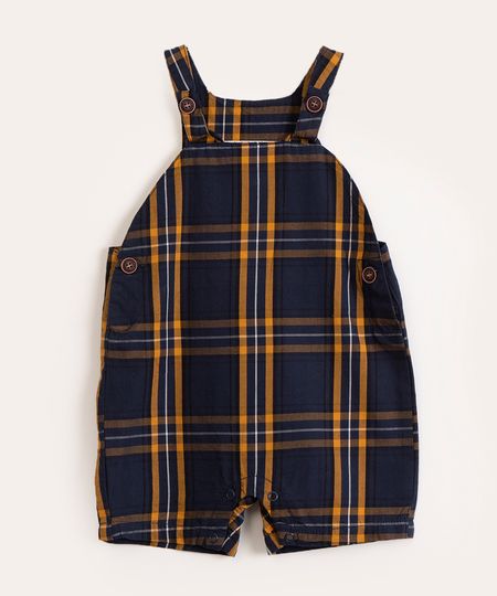 Jardineira Infantil Xadrez de Festa Junina Multicor Jardineira Infantil Xadrez de Festa Junina Multicor