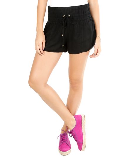 Short-Adriana-Barra-com-Bolsos-Preto-8096239-Preto_1