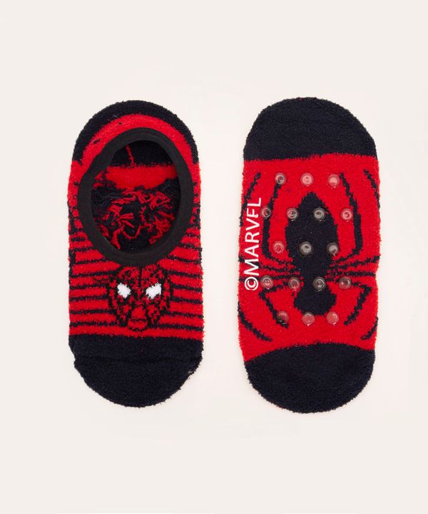 meia sapatilha homem aranha multicor 29-34