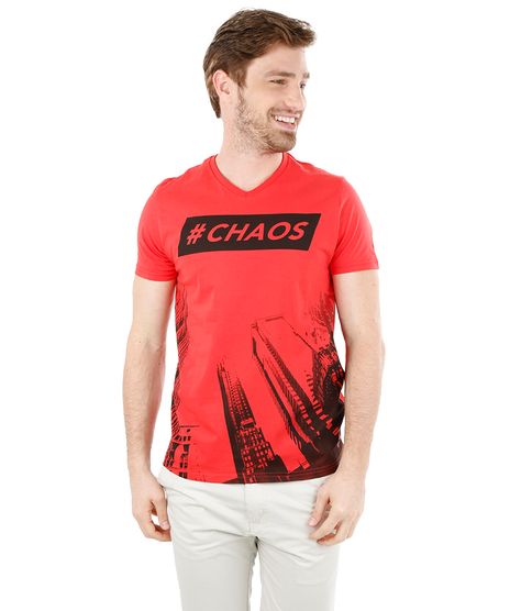 Camiseta-com-Estampa--Chaos--Vermelha-8171712-Vermelho_1