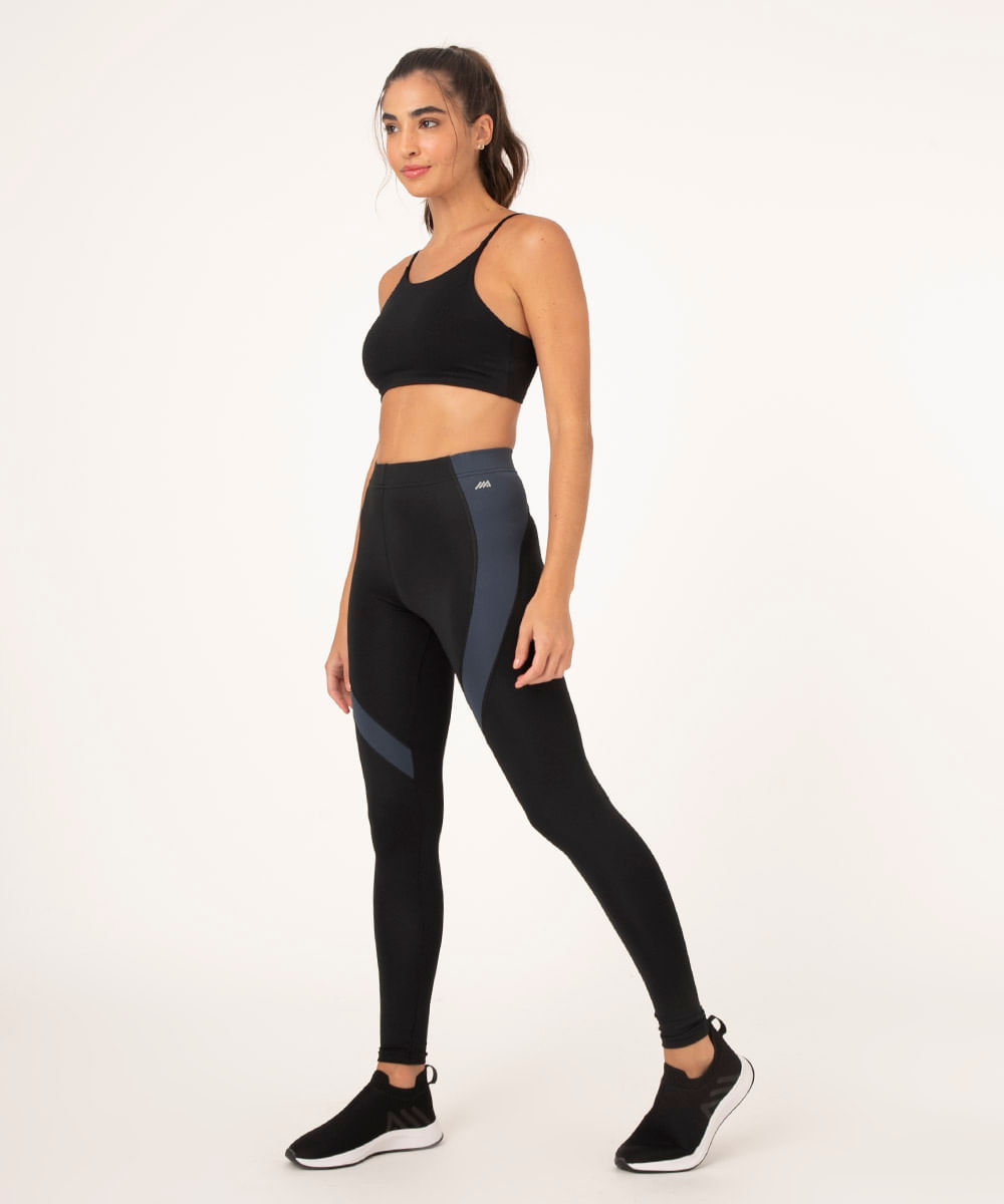 calça legging recortes esportivo ace preta