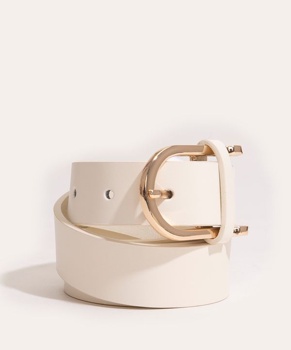 cinto médio com fivela de metal off white 90CM