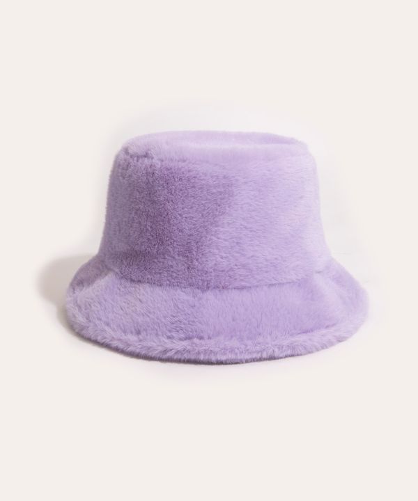 chapéu bucket hat de pelo lilás Único