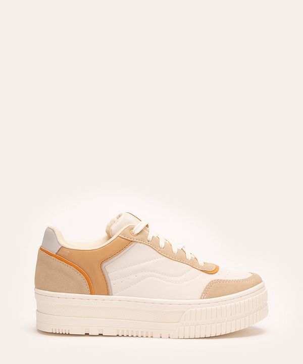 tênis cano baixo flatform com recortes oneself off white 39