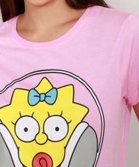 Camiseta-Maggie-Simpson-Manga-Curta-Decote-Redondo-Rosa-9988133-Rosa_5