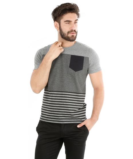 Camiseta-Listrada-com-Bolso-Cinza-Mescla-8163866-Cinza_Mescla_1