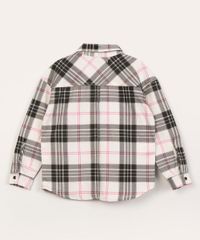 Jaqueta Shacket de Festa Junina Infantil Xadrez Multicolorida costas