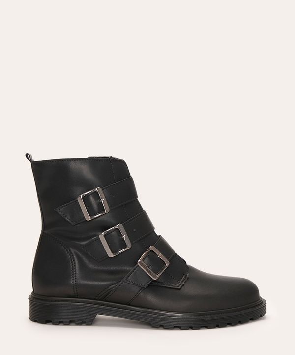 bota coturno cano médio fivela oneself preto 37