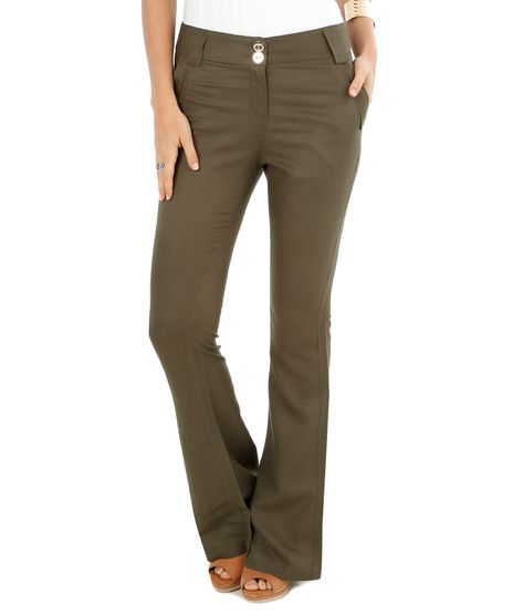 Calca-Flare-com-Linho-Verde-Militar-8043433-Verde_Militar_1