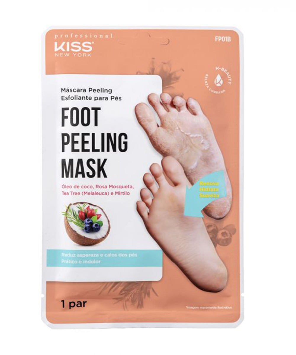 máscara esfoliante para pés - foot peeling mask - rk by kiss único