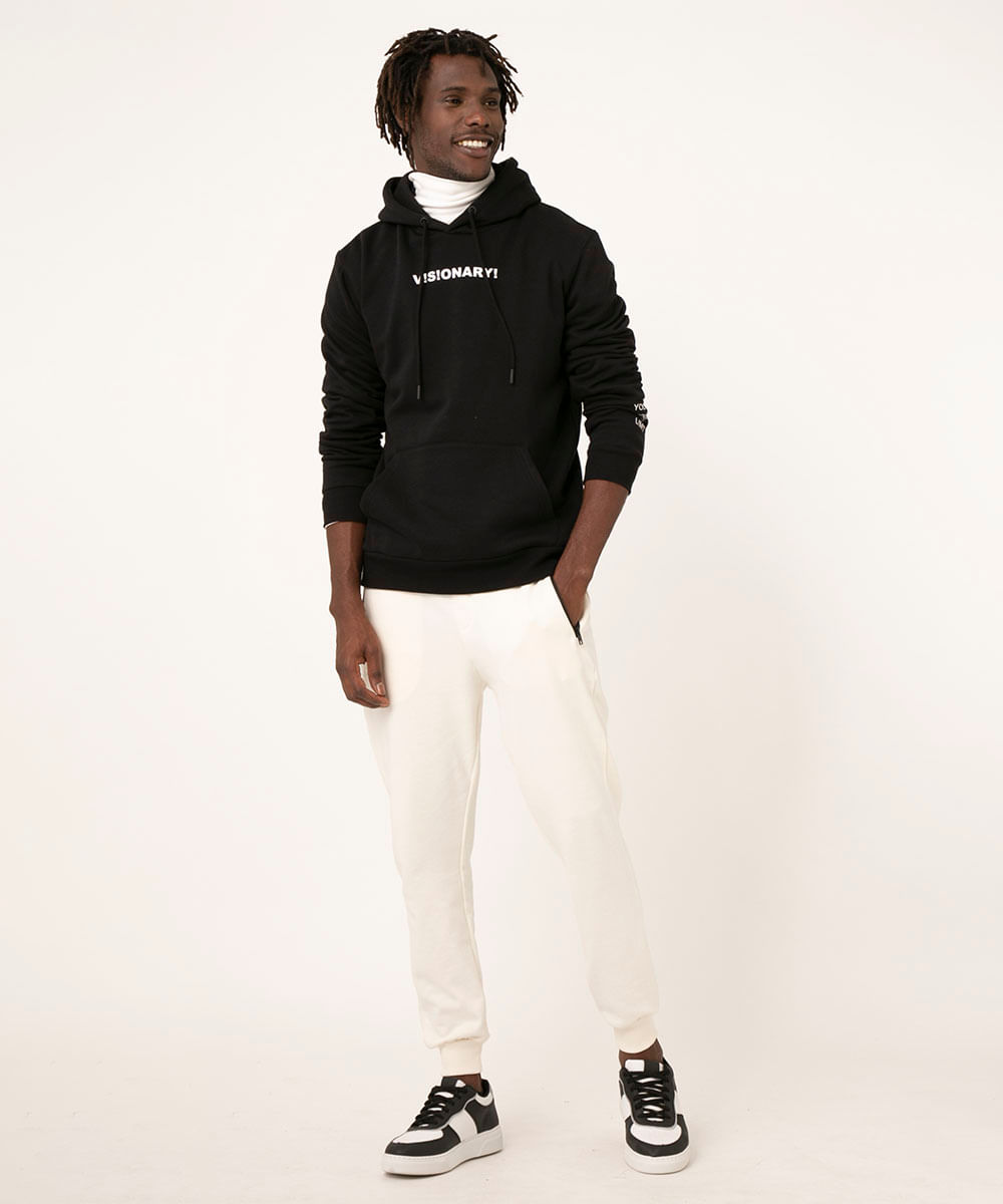 calça jogger relaxed de moletom off white