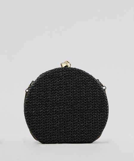Bolsa-Redonda-Feminina-de-Palha-com-Alca-de-Metal-Preta-9250590-Preto_1