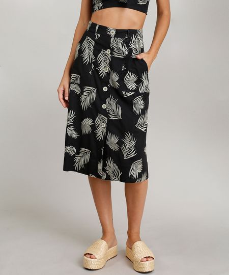 Saia-Midi-Feminina-Dress-To-Linho-Bordado-de-Ramos-Preta-9226556-Preto_1