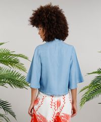 Camisa-Jeans-Feminina-Cropped-Dress-To-Manga-Borboleta-Azul-Claro-9269787-Azul_Claro_3