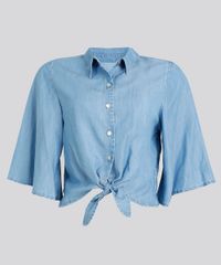 Camisa-Jeans-Feminina-Cropped-Dress-To-Manga-Borboleta-Azul-Claro-9269787-Azul_Claro_5