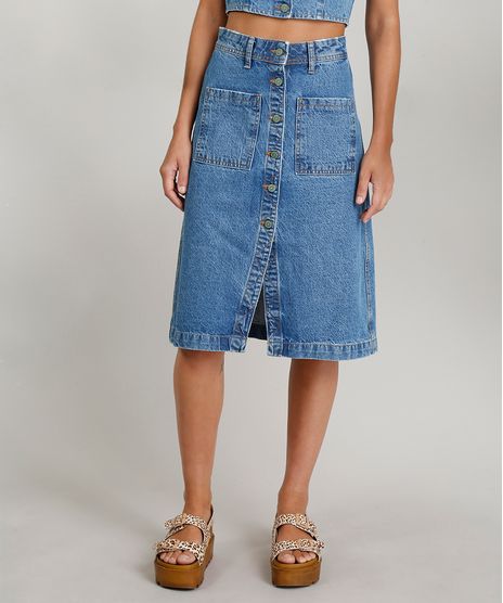 Saia-Jeans-Feminina-Midi-Dress-To-com-Fenda-Azul-Medio-9269777-Azul_Medio_1