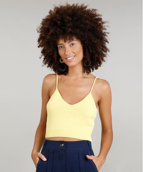 Top-Cropped-Feminino-Dress-To-em-Trico-Alcas-Finas-Decote-V-Amarelo-9226944-Amarelo_1