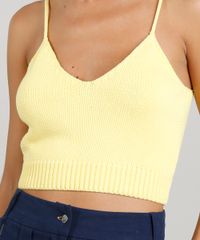 Top-Cropped-Feminino-Dress-To-em-Trico-Alcas-Finas-Decote-V-Amarelo-9226944-Amarelo_4