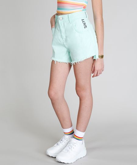 Short-Color-Infantil-Love-Dress--Verde-Claro-9304303-Verde_Claro_1 Short-Color-Infantil-Love-Dress--Verde-Claro-9304303-Verde_Claro_1