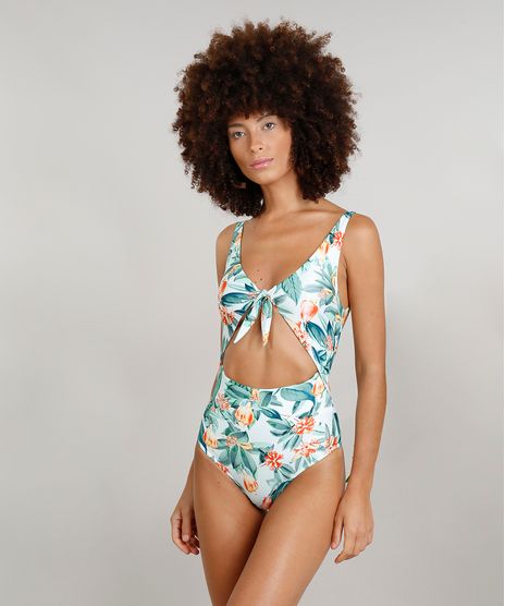 Maio-com-Vazado-e-No-Dress-To-Estampado-de-Caju-Sem-Bojo-Protecao-UV50--Verde-Claro-9242197-Verde_Claro_1