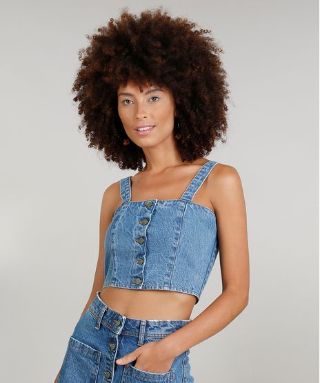 Top-Jeans-Feminino-Cropped-Dress-To-Vintage-com-Botoes-Azul-Medio-9269778-Azul_Medio_1