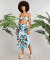 Saia-Feminina-Midi-Transpassada-com-No-Dress-To-Estampada-de-Caju-Verde-Claro-9225245-Verde_Claro_2