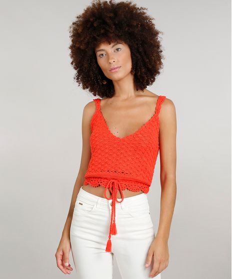 Regata-Cropped-Feminina-Dress-To-em-Croche-com-Tassel-Decote-V-Laranja-9226941-Laranja_1