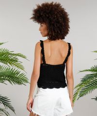 Regata-Cropped-Feminina-Dress-To-em-Croche-com-Tassel-Decote-V-Preta-9226941-Preto_3