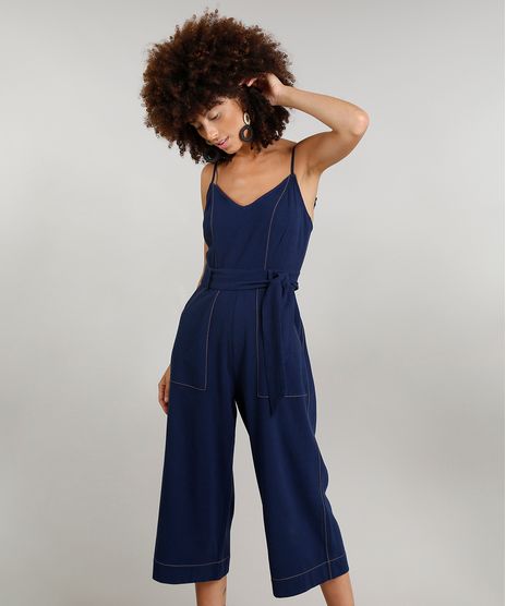 Macacao-Pantacourt-Feminino-Dress-To-Linho-com-Faixa-de-Amarrar-Azul-Marinho-9226550-Azul_Marinho_1